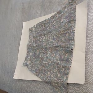 Vintage Gianni petite full floral skirt size 6 soft lavendar & teal colors